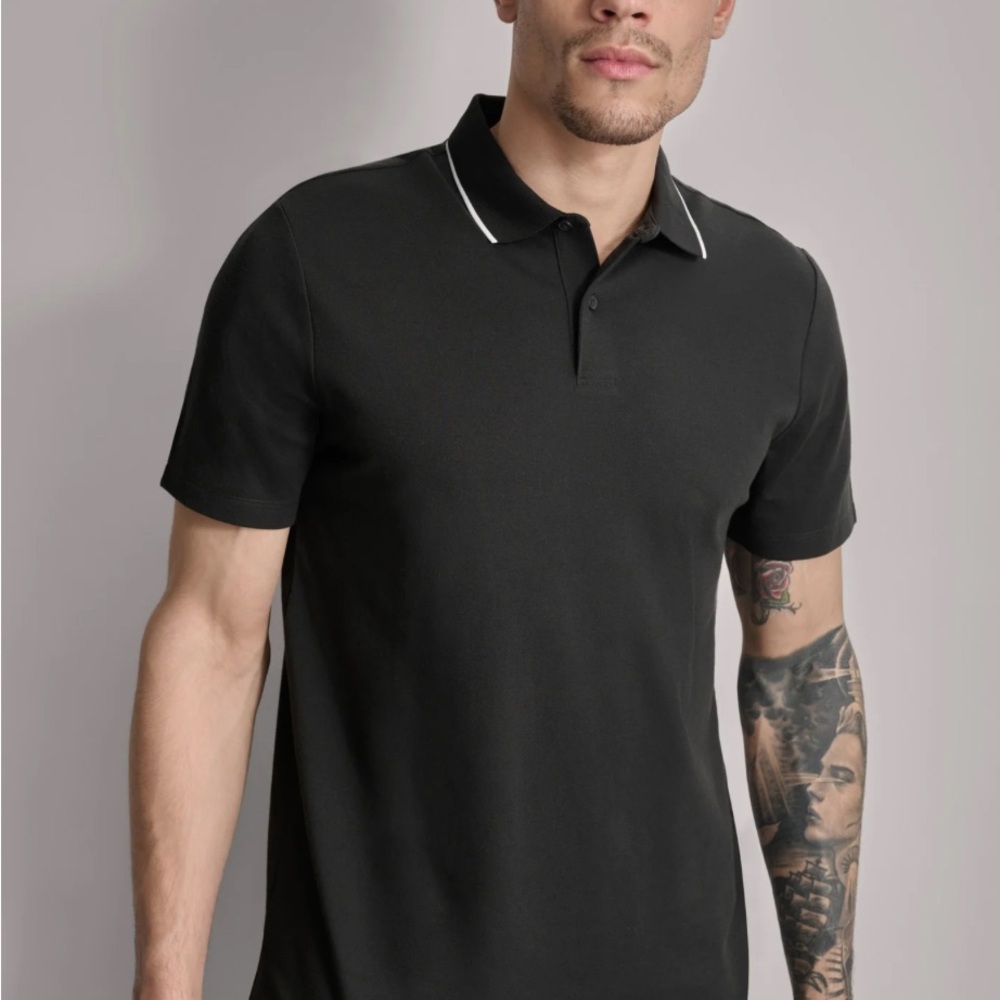 Dkny Blue Polo Shirt Modern Fitted Design